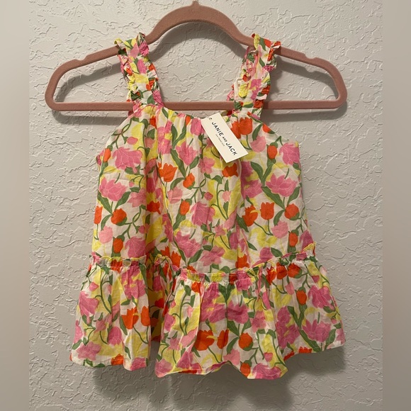 NWT Janie and Jack floral ruffled tulip dress size 6 - Picture 1 of 3
